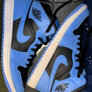 Air Jordan Blue and Black Sneakers